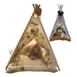 Teepee Mediano Para Mascotas Perros Carpa Con Casa 