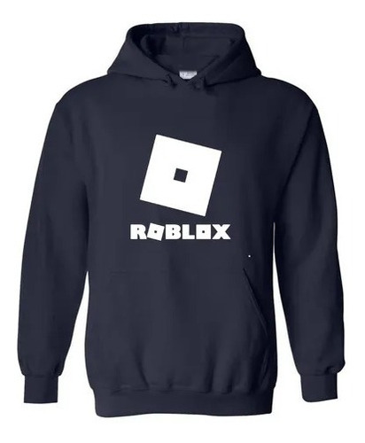 ¡oferta! Poleron Azul Marino M, Roblox Logo Videojuegos