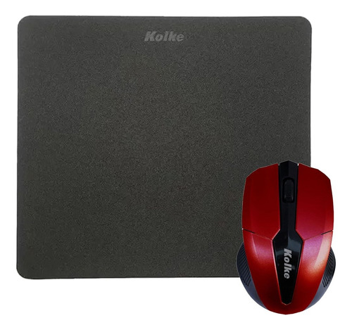 Combo Kit Mouse Inalambrico Y Pad Liso Oficina Pc Notebook