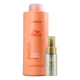 Kit Wella Nutri-enrich Shampoo 1000ml + Oil Óleo Light 30ml