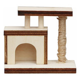 1:12 Gatos Árbol Casa Modelo Madera Mini Árbol Para Gatos K1