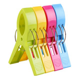 Clips Grandes Para Toallas De Playa- Varios Colores 4 Unid