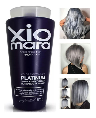 Shampoo Matizador Tonos Plata Y Canoso Xiomara Platinum 1l