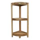 Ecodecors Snazzy Corner Teak Shower Corner Shelf 33  Radius.