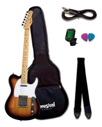 Guitarra Tagima Tw-55 Tw 55 Sb Kit Com Capa