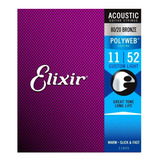 Juego De Cuerdas Para Guitarra Acústica 80/20 11025 Elixir.