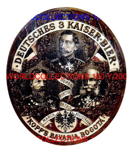 Bavaria Reimpresión Etiquetas Antiguas 3 Kaiser Y Reyes 
