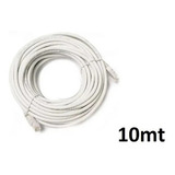 Cabo De Rede Crimpado 10 Metros Branco Internet Lan Utp Rj45