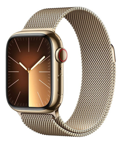 Apple Watch Series 9 41mm Aço Inoxidavel + Cellular Gold Nfe