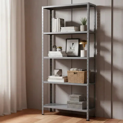 Anaquel Metálico ADF 5 Niveles 190x84x30cm Acero Cal 26 Gris | Meses sin interés