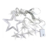 Guirnalda Navidad Usb Lunas Estrellas Cortina Luces Led