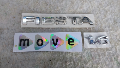 Kit Emblemas Letras Ford Fiesta 2011 2012 2013 2014 Move Foto 3