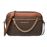 Bolso Michael Kors Original Crossbody Jet Set Logo Brown Caf