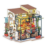 Casa De Muñecas Tienda En Miniatura Con Muebles Florería 