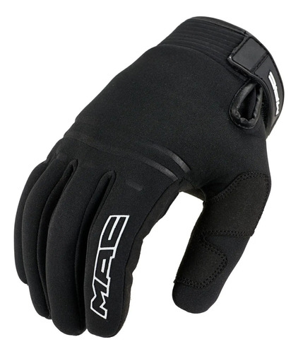 Guantes Moto Invierno Cuero Neoprene Mac Atomic Negro Rpm925