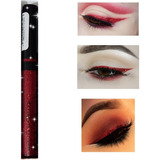 Delineadores De Colores Glitter, Brillos Tonos Magic Mabelle Color Rojo Efecto Glitter