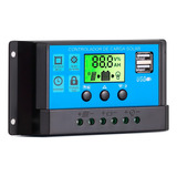 Controlador Automático De Carga Solar Pwm Lcd 20a Usb