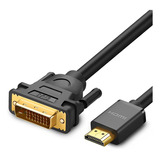 Ugreen Cabo Vídeo Xhdmi P/dvi(24+1) Macho 1.5metros Preto