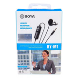 Cem Boya Microfone Lapela By-m1 iPhone Smartphone Android Ca