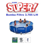 Piscina Intex 4485 Litros Bomba Filtro 3785 Lh 110v E Capa