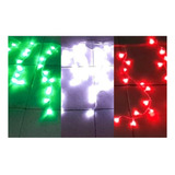 Cascada Luz Tricolor 300 Luces Led Verde Blanco Rojo 6 Mts