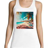 Musculosa Mujer Isla Margarita Paraíso Playero Beach M3