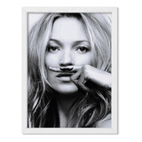 Cuadros Para La Casa 30x40 Chato Blanco Kate Moss Mustache