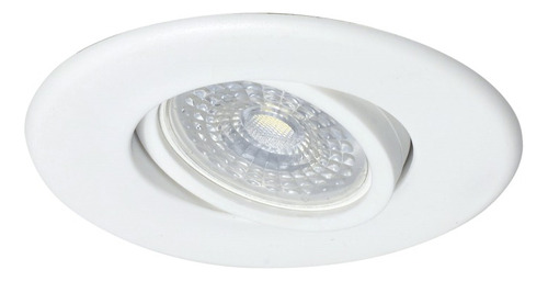 Pack X10 Un Spot Led Embutir Circular Pvc + Dicroica Led 7w