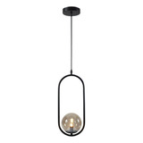 Lustre Pendente Moderno Esfera Bola Preto Inovartte Inl79 110v/220v