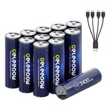 Deleepow Baterias Aa Recargables Usb 1.5 V Aa Baterias Recar