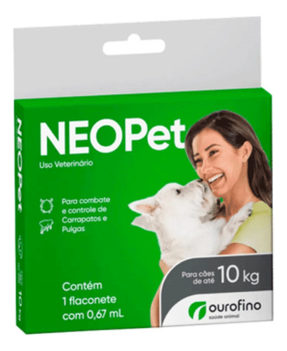 Neopet Para Cães Até 10kg Antipulgas E Carrapatos 1 Unidade