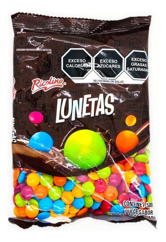 Lunetas Ricolino Bolsa De 500g Chocolate Confitado