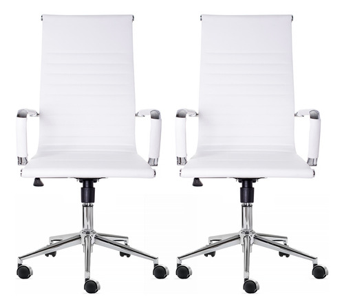 2 Cadeira Presidente Giratória Best Chair Charles Eames 