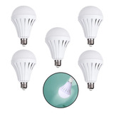 X5 Ampolleta Recargable Led 12w Ampolletas De Emergencia E27