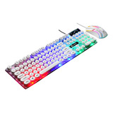 Kit Gamer Teclado Semimecânico Luminoso Abnt2 Mouse Pc Usb