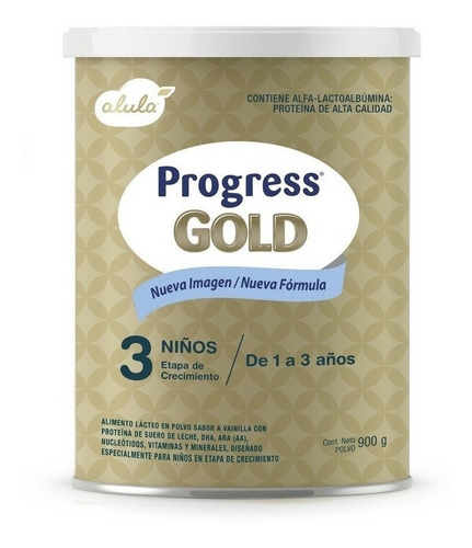 Leche De Fórmula En Polvo Aspen Progress Alula Gold 3 En Lata De 1 De 900g - 12 Meses A 3 Años