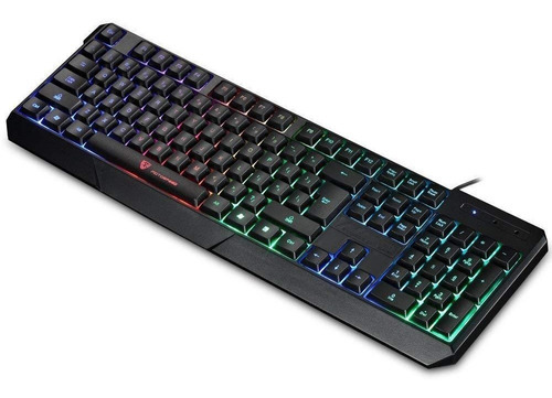 Teclado Gamer Motospeed K70 Preto Led Rainbow Us Fmstc0022pt Idioma Inglês Us