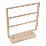 Expositor De Aretes Organizador Stand Log Color Madera S