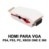 Adaptador Hdmi Para Vga Adaptador Cabo Audio Ps3 Ps4/5 Xbox 