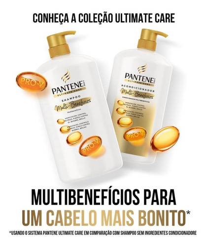 Kit Shampoo Pantene Ultimate Care Multibenefícios -1l 