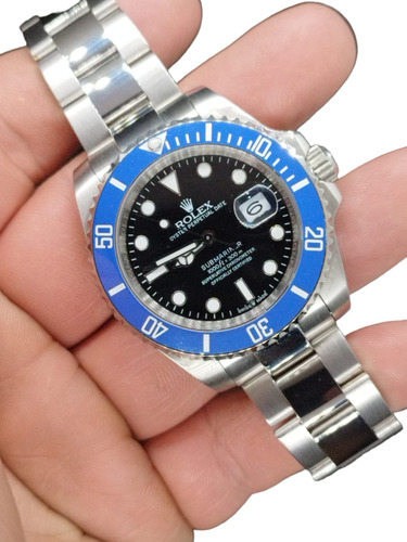 Reloj  Compatible Con No Rolex Submariner Black And Blue