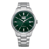 Reloj Citizen Nh839151x Hombre Automatico Verde Color De La Malla Plateado Color Del Bisel Plateado