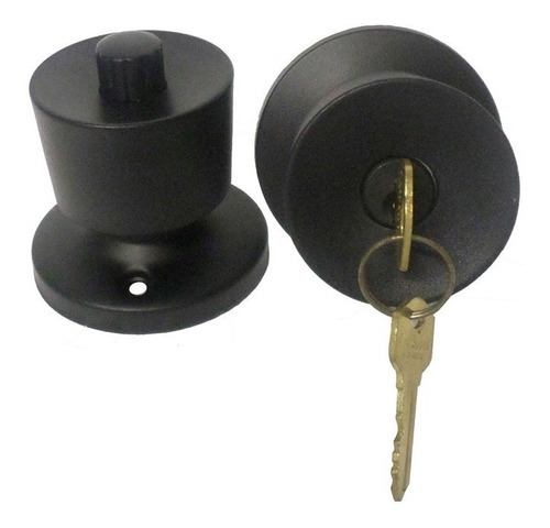 Fechadura Porta Divisória Tubular Lockwell 90mm Preta Abs Cor Preto