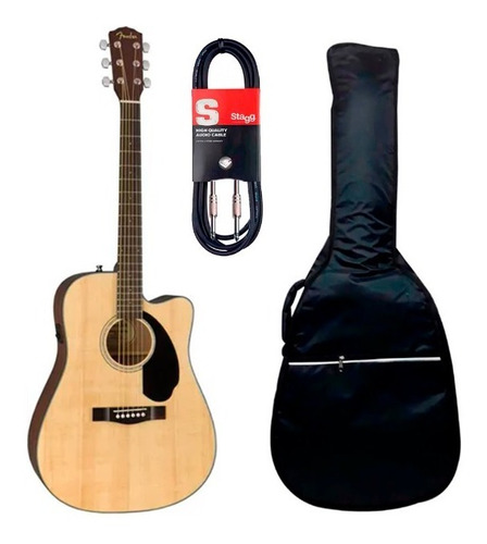 Guitarra Electroacústica Fender Cd-60sce + Funda + Cable