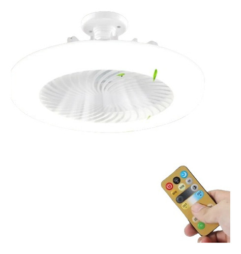 Lâmpada De Ventilador De Teto Led Ajustável Pequena E27 30w 