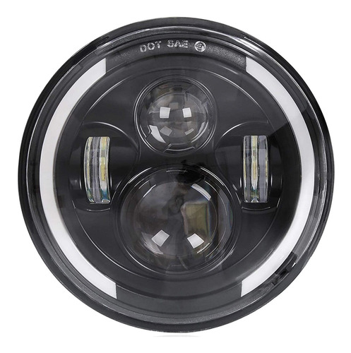 Redondos Faro Led Lupa Ángel Ojo Wrangler Jeep Vocho De 7 