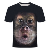 Asz Camiseta Con Estampado 3d Orangutan/mono