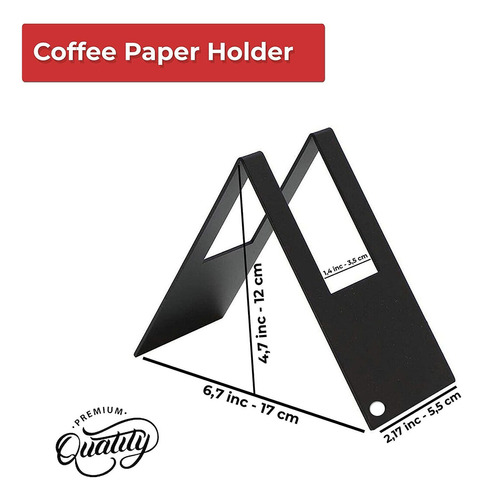 Coffee Filter Paper Holder For Chemex, Hario V60 And Melitta