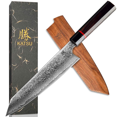 Cuchillo Para Chef Katsu Acero De Damasco ,de 8''