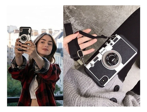 Funda De Teléfono Con Cámara Retro Emily Em Paris Para Iph